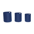 Felt Basket Round Blue (set of 3)
