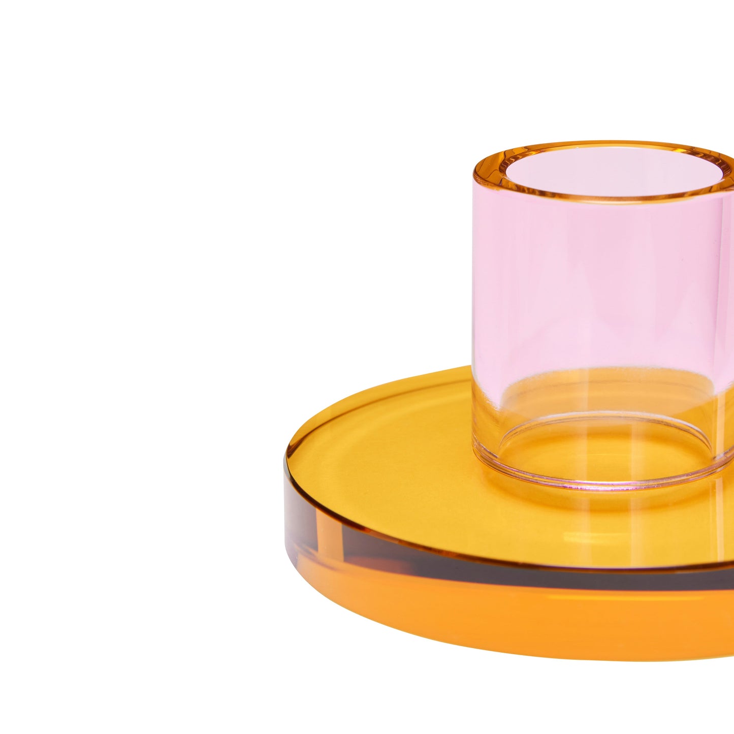 Astra Candleholder Small Pink/Orange