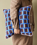 Agenda Cushion Multicolour/Brown/Blue